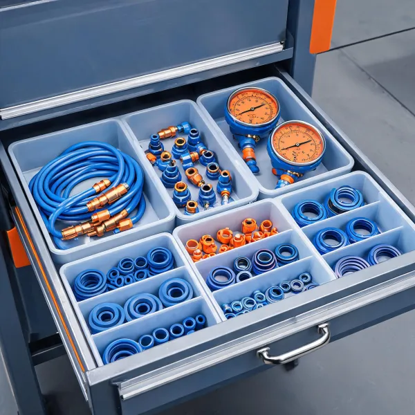 Hydraulic hoses and gauges